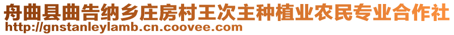 舟曲縣曲告納鄉(xiāng)莊房村王次主種植業(yè)農(nóng)民專業(yè)合作社