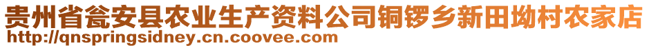 貴州省甕安縣農(nóng)業(yè)生產(chǎn)資料公司銅鑼鄉(xiāng)新田坳村農(nóng)家店