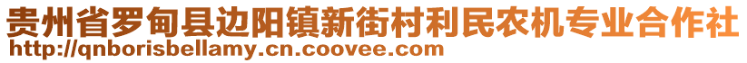 貴州省羅甸縣邊陽鎮(zhèn)新街村利民農(nóng)機專業(yè)合作社