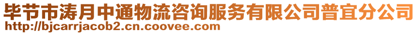 畢節(jié)市濤月中通物流咨詢服務(wù)有限公司普宜分公司