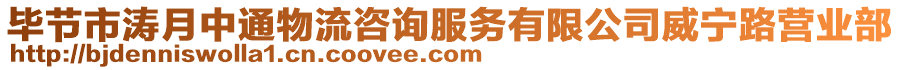 畢節(jié)市濤月中通物流咨詢服務有限公司威寧路營業(yè)部