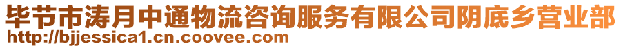 畢節(jié)市濤月中通物流咨詢服務(wù)有限公司陰底鄉(xiāng)營業(yè)部