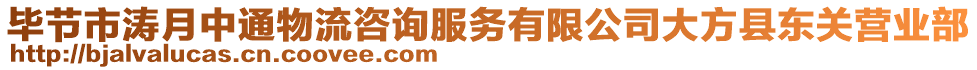 畢節(jié)市濤月中通物流咨詢服務有限公司大方縣東關(guān)營業(yè)部