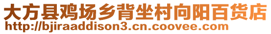 大方縣雞場鄉背坐村向陽百貨店