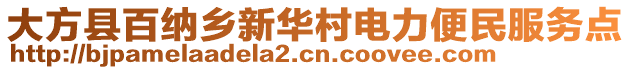 大方縣百納鄉(xiāng)新華村電力便民服務點