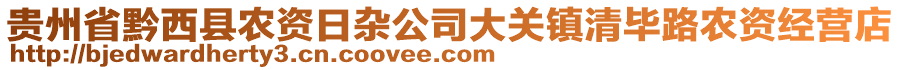 貴州省黔西縣農(nóng)資日雜公司大關(guān)鎮(zhèn)清畢路農(nóng)資經(jīng)營店