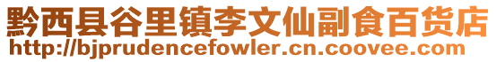 黔西縣谷里鎮(zhèn)李文仙副食百貨店