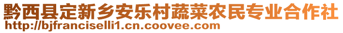 黔西縣定新鄉安樂村蔬菜農民專業合作社