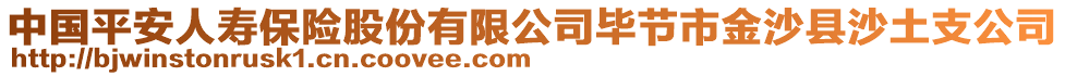 中國平安人壽保險股份有限公司畢節市金沙縣沙土支公司