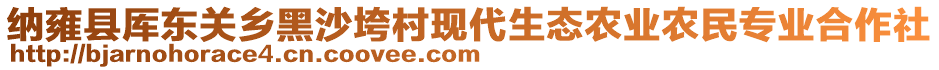 納雍縣厙東關(guān)鄉(xiāng)黑沙垮村現(xiàn)代生態(tài)農(nóng)業(yè)農(nóng)民專業(yè)合作社