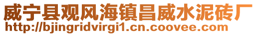 威寧縣觀風海鎮昌威水泥磚廠