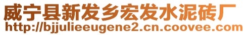 威寧縣新發鄉宏發水泥磚廠