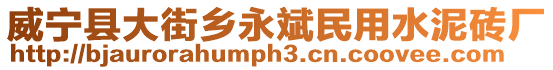 威寧縣大街鄉永斌民用水泥磚廠