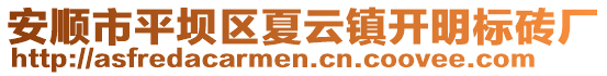 安順市平壩區(qū)夏云鎮(zhèn)開明標(biāo)磚廠