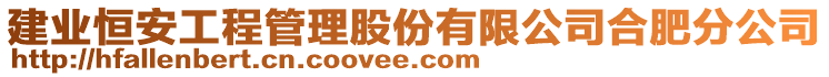 建業(yè)恒安工程管理股份有限公司合肥分公司