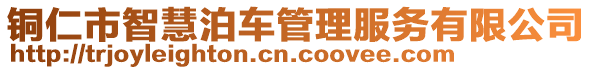 銅仁市智慧泊車管理服務(wù)有限公司