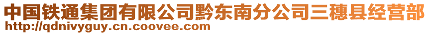 中國鐵通集團有限公司黔東南分公司三穗縣經(jīng)營部