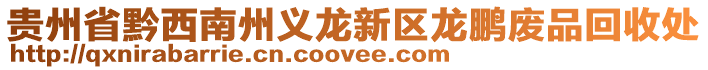 貴州省黔西南州義龍新區(qū)龍鵬廢品回收處