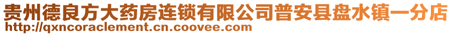 貴州德良方大藥房連鎖有限公司普安縣盤水鎮(zhèn)一分店