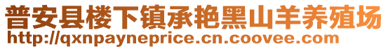 普安县楼下镇承艳黑山羊养殖场