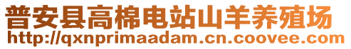 普安縣高棉電站山羊養(yǎng)殖場(chǎng)