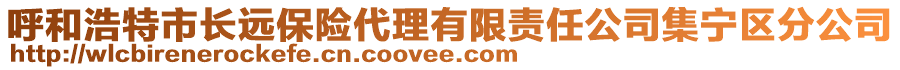 呼和浩特市長遠(yuǎn)保險(xiǎn)代理有限責(zé)任公司集寧區(qū)分公司