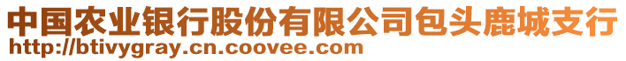 中國農(nóng)業(yè)銀行股份有限公司包頭鹿城支行