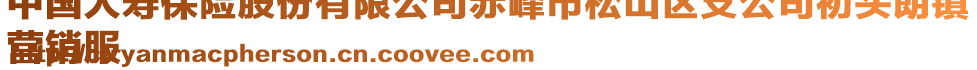 中國(guó)人壽保險(xiǎn)股份有限公司赤峰市松山區(qū)支公司初頭朗鎮(zhèn)
營(yíng)銷服