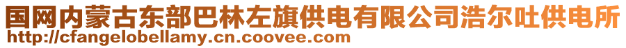 國(guó)網(wǎng)內(nèi)蒙古東部巴林左旗供電有限公司浩爾吐供電所