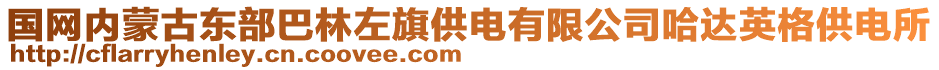 國網(wǎng)內(nèi)蒙古東部巴林左旗供電有限公司哈達英格供電所