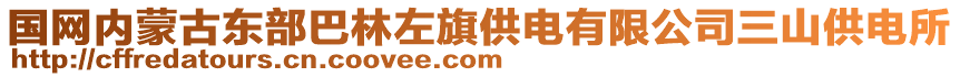 國網(wǎng)內(nèi)蒙古東部巴林左旗供電有限公司三山供電所