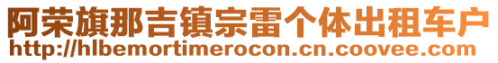 阿榮旗那吉鎮(zhèn)宗雷個(gè)體出租車戶