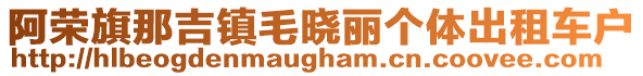 阿榮旗那吉鎮(zhèn)毛曉麗個體出租車戶