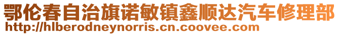 鄂倫春自治旗諾敏鎮(zhèn)鑫順達(dá)汽車修理部