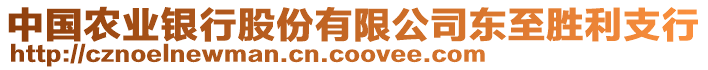 中國農(nóng)業(yè)銀行股份有限公司東至勝利支行