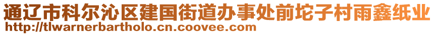 通遼市科爾沁區(qū)建國街道辦事處前坨子村雨鑫紙業(yè)