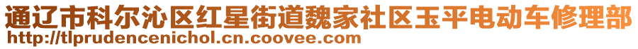 通遼市科爾沁區(qū)紅星街道魏家社區(qū)玉平電動(dòng)車修理部