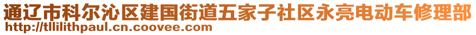 通遼市科爾沁區(qū)建國(guó)街道五家子社區(qū)永亮電動(dòng)車修理部