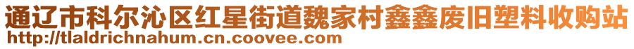 通遼市科爾沁區(qū)紅星街道魏家村鑫鑫廢舊塑料收購站