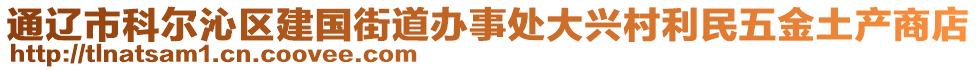 通遼市科爾沁區(qū)建國(guó)街道辦事處大興村利民五金土產(chǎn)商店