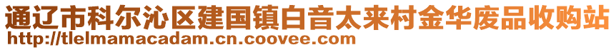 通遼市科爾沁區(qū)建國(guó)鎮(zhèn)白音太來(lái)村金華廢品收購(gòu)站