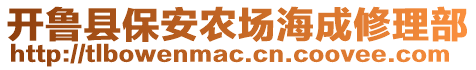 開魯縣保安農(nóng)場海成修理部