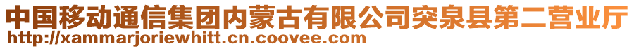 中國移動通信集團(tuán)內(nèi)蒙古有限公司突泉縣第二營業(yè)廳