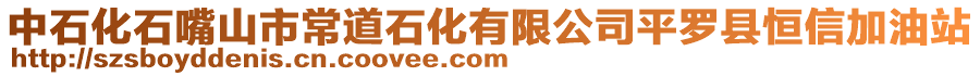 中石化石嘴山市常道石化有限公司平羅縣恒信加油站