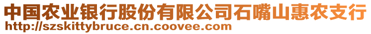 中國農(nóng)業(yè)銀行股份有限公司石嘴山惠農(nóng)支行