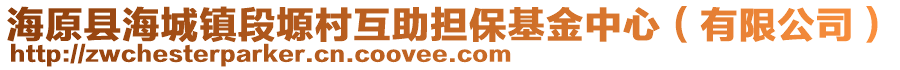 海原縣海城鎮(zhèn)段塬村互助擔(dān)保基金中心（有限公司）