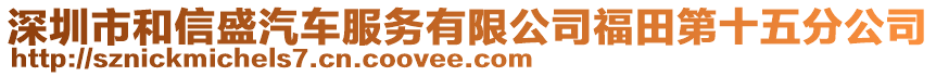 深圳市和信盛汽車服務(wù)有限公司福田第十五分公司