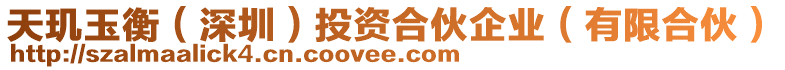 天璣玉衡（深圳）投資合伙企業(yè)（有限合伙）