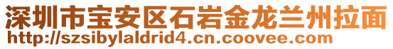 深圳市寶安區(qū)石巖金龍?zhí)m州拉面