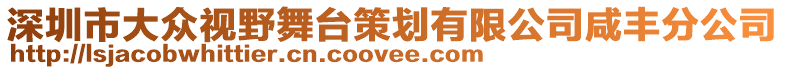 深圳市大眾視野舞臺(tái)策劃有限公司咸豐分公司